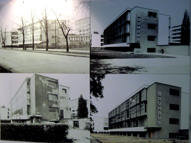 海外ツーリング ドイツ 旧東ドイツ オートバイレンタル デッサウ バウハウス デッサウ校   再建の様子@Bauhaus Dessau 