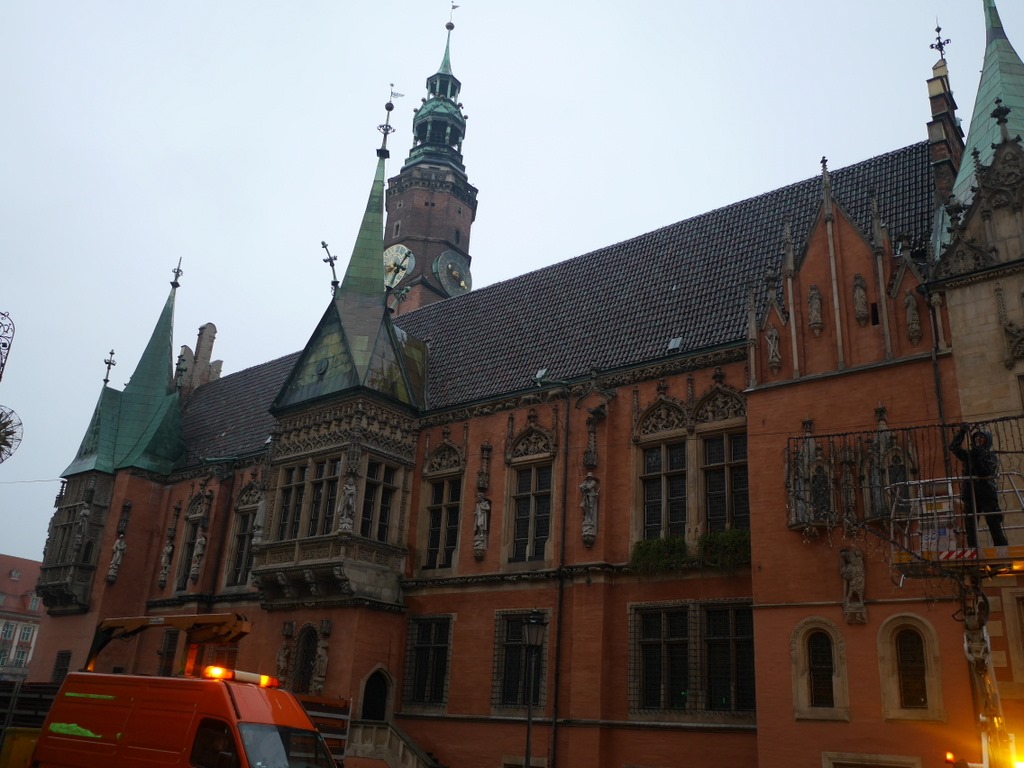 シロンスク シレジア 地方 ヴロツワフ ブロツワフ ブロツラフ ブレスラウ 中央市場広場 旧市庁舎 @Wrocław Town Hall 