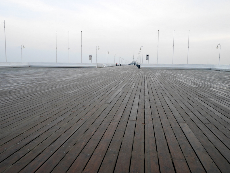 グダニスク グダンスク ダンツィヒ ポーランド ソポト 木製桟橋 桟橋の木製床 @Pier in Sopot