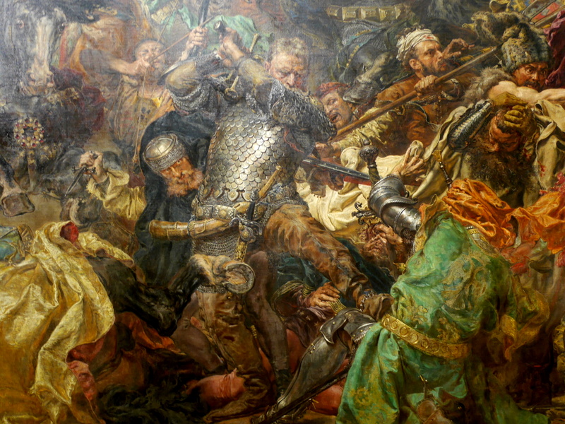 グダニスク ポーランド マルボルク城 タンネンベルクの戦い 北の十字軍 マリーエンブルク ドイツ騎士団   ヤン・マテイコ『グルンヴァルトの戦い』拡大 @Muzeum Narodowe w Warszawie