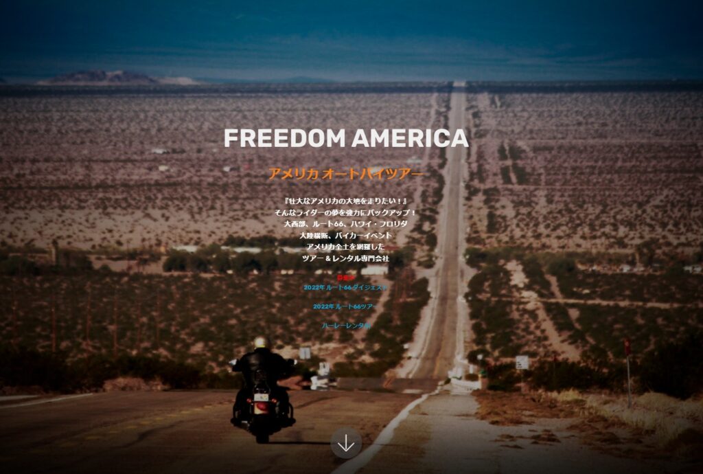 フリーダムアメリカ社（Freedom America Inc.,）のホームページ