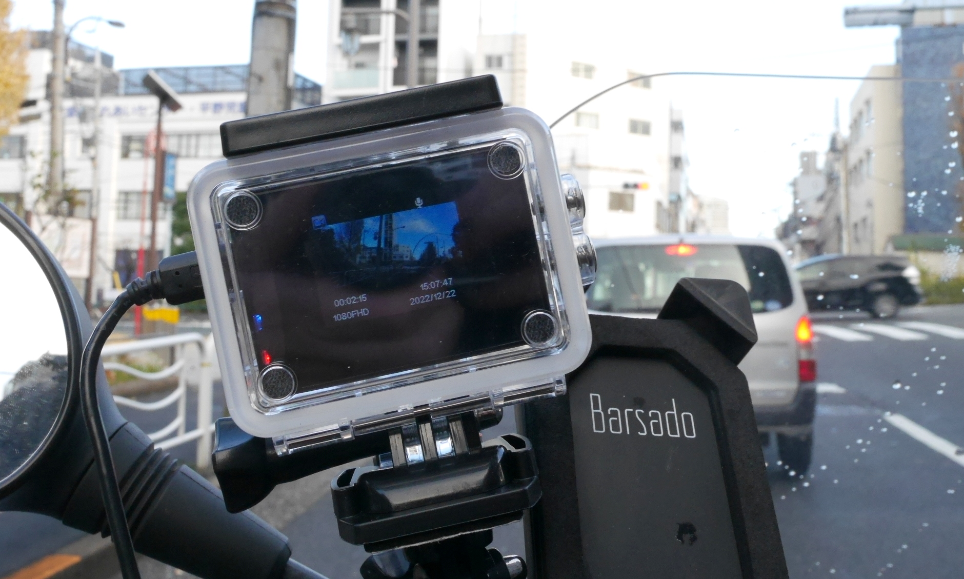 スズキ バーグマン 200 にドライブレコーダーを取り付ける / アクションカメラのドラレコ転用例