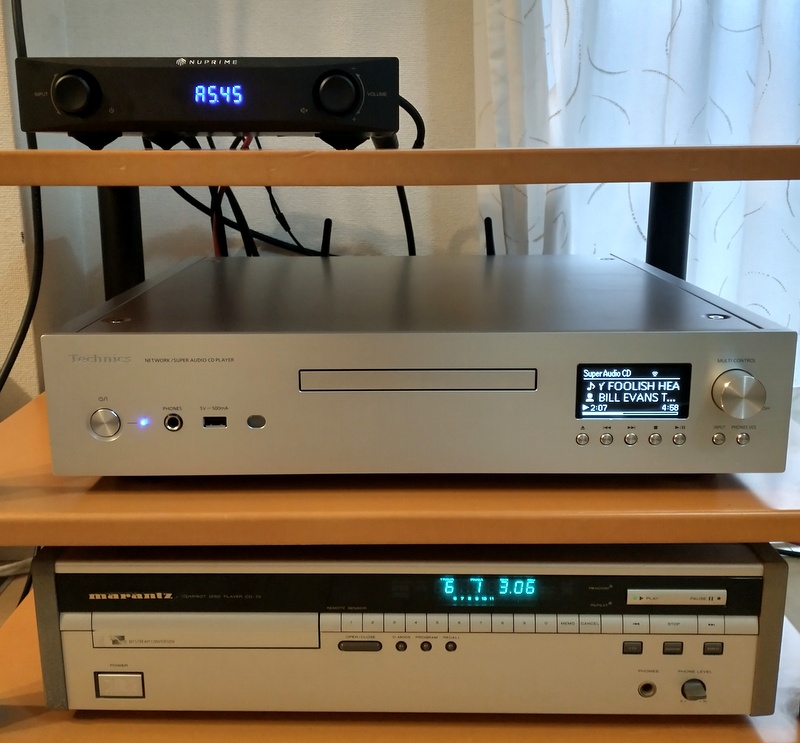 Technics SL-G700（中段）で・DAC：NuPrime DAC-9（上段）とMarantz CD-72（下段）は引退となった