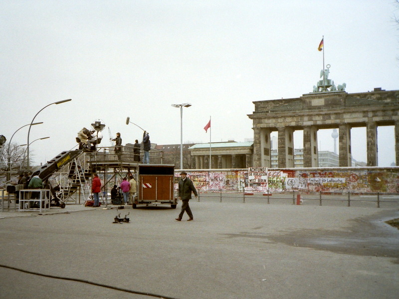  映画のロケをしていたブランデンブルク門（1989年撮影） @Brandenburger Tor