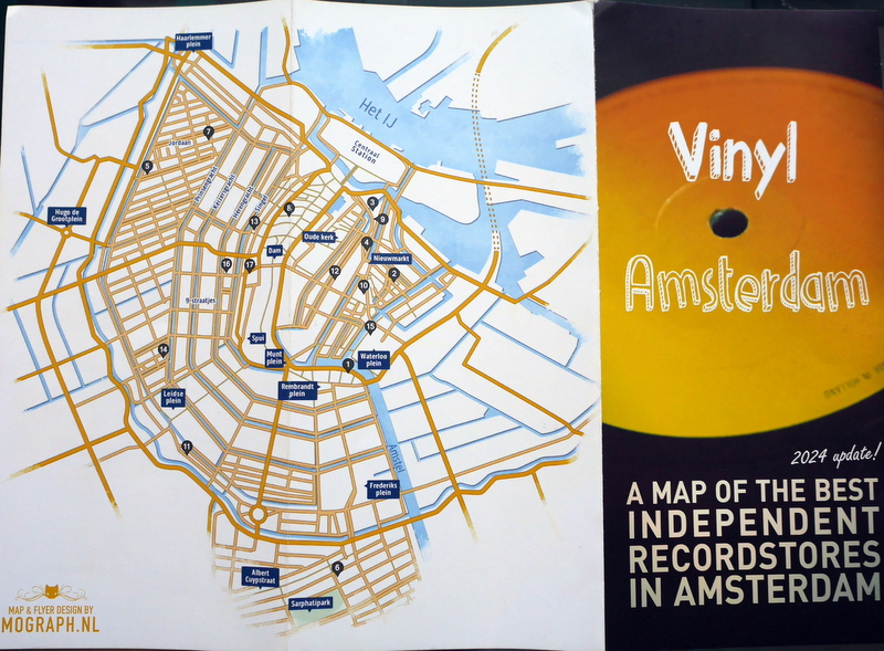 アムステルダムレコードマップ（Vinyl Amsterdam） 表