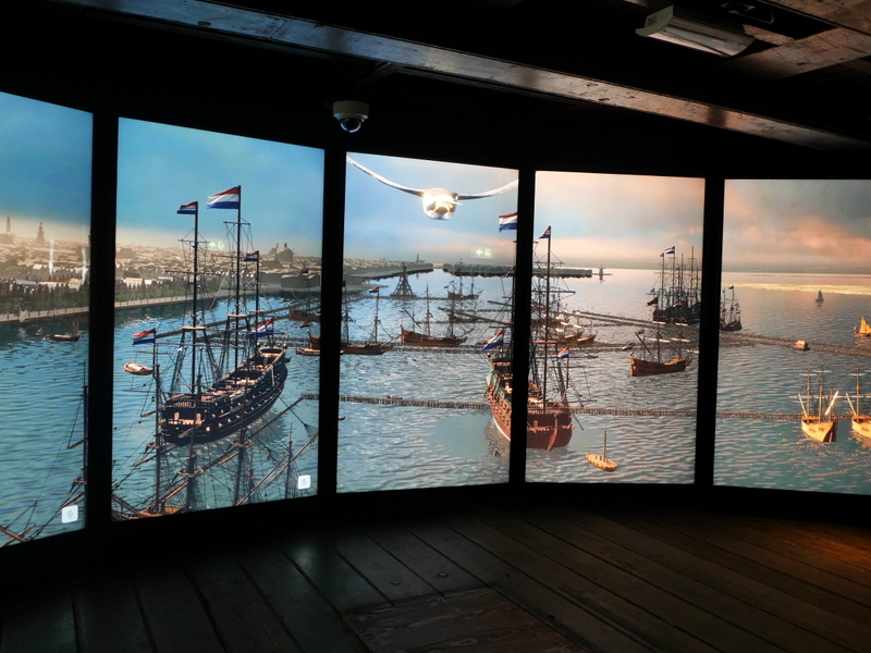 パノラマ映画館で見る17世紀アムステルダム港 @Het Scheepvaartmuseum Amsterdam