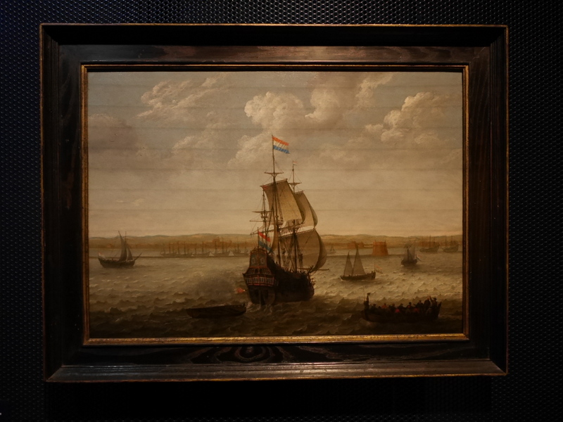 ブラジルレシフェの停泊中のオランダ船とペルナンブコ島 @Het Scheepvaartmuseum Amsterdam