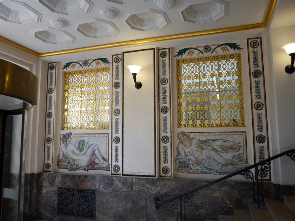 ドイツ国立図書館エントランス脇絵画 @Deutsche Nationalbibliothek Leipzig
