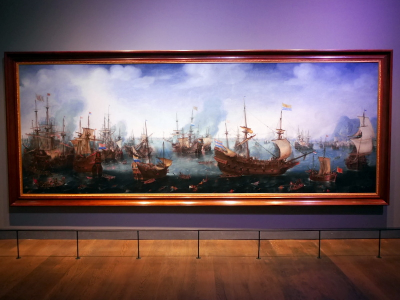 ジブラルタルの戦い(1607年4月25日)1622年 コルネリス・クラースゾーン・ファン・ウィーリンゲン作 @Het Scheepvaartmuseum Amsterdam