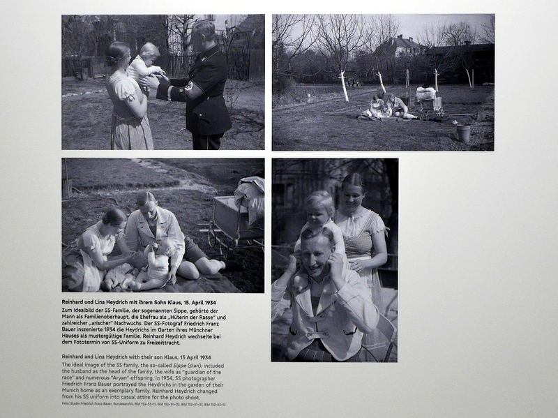 ラインハルトとリナ・ハイドリヒ夫妻と息子クラウス-1934年4月15日ミュンヘンの自宅 @Dokumentationszentrum Topographie des Terrors