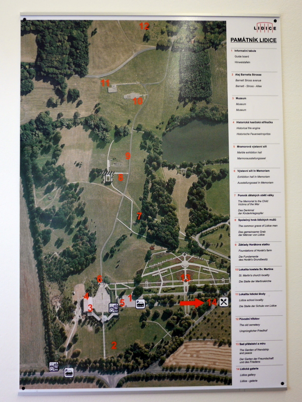 リディツェ村(Lidice)の地図