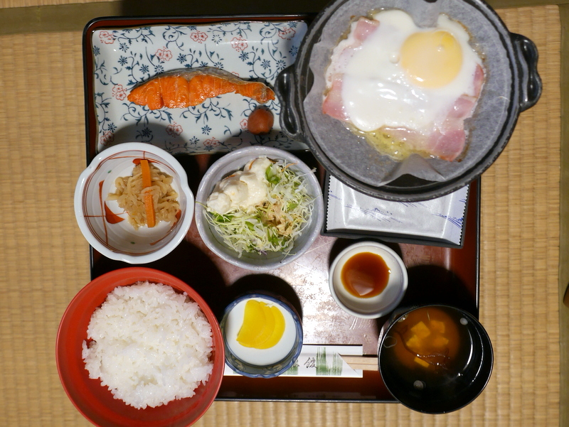 朝食一例 @藤三旅館 湯治部