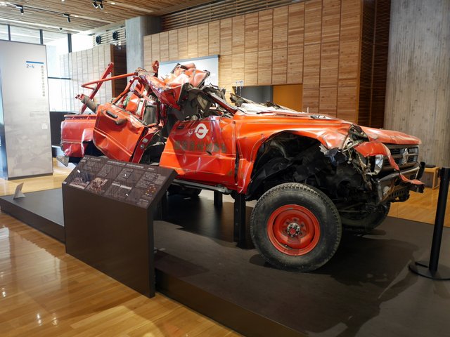 津波に押し流された消防車 @津波伝承館 (いわてTSUNAMIメモリアル)