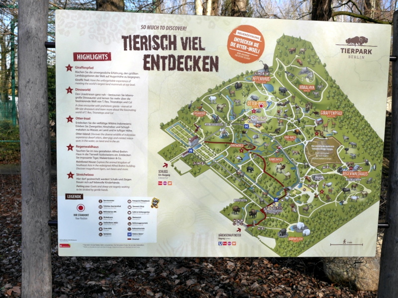 ティアパーク・ベルリン（Tierpark Berlin）の園内地図